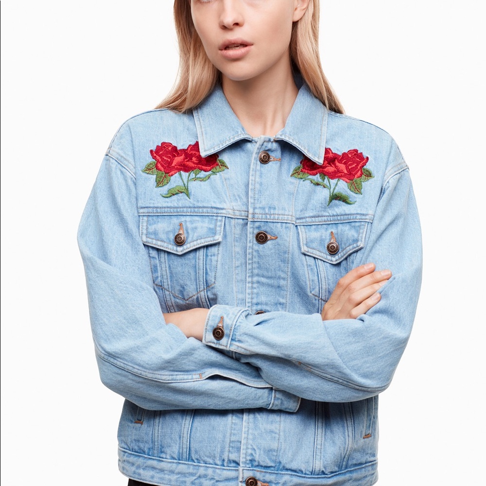 NWOT XXS TNA Yamashita Oversized Denim Jacket